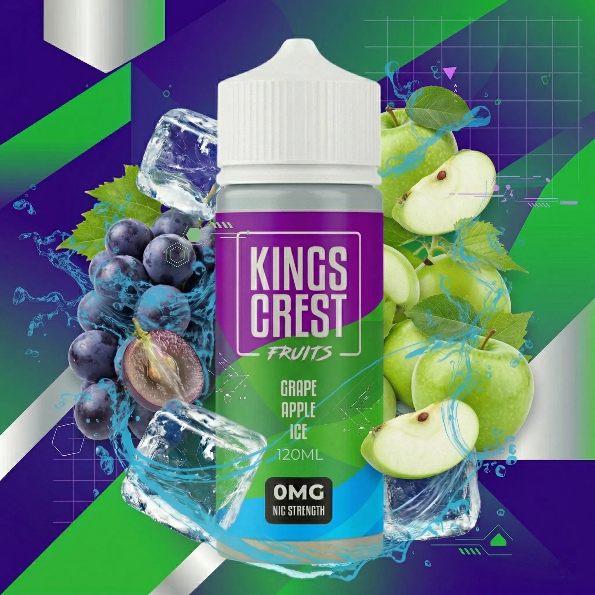 King's Crest Fruits - Grape Apple Ice 120ml