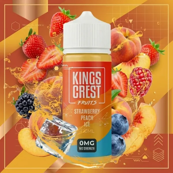 KING’S CREST FRUITS – STRAWBERRY PEACH ICE – 120ML